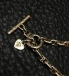 Photo6: 14k Gold 5mm Marine Chain Bracelet With Drop G&Crown Heart Plate (6)