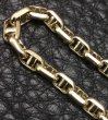 Photo4: 14k Gold 5mm Marine Chain Bracelet With Drop G&Crown Heart Plate (4)