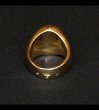 Photo3: 18k Cross Oval Signet Ring (3)