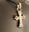 Photo20: Gold One Eighth Long 4 Heart Crown Cross With H.W.O Pendant (20)