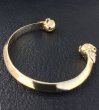 Photo11: 18k Gold Half Size Skull Triangle Wire Bangle (11)