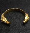 Photo4: 18k Gold Horse Triangle Wire Bangle (4)