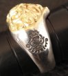 Photo14: Gold Heart On Silver Ring (14)