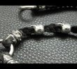 Photo10: Skull On Dagger With 2Bolo Neck 4Skulls Braid Leather Necklace (10)