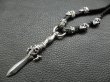 Photo17: Skull On Dagger With 2Bolo Neck 4Skulls Braid Leather Necklace (17)