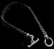 Photo5: Braid Leather Necklace With C-ring (5)