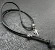 Photo3: Skull Adjustable Leather Necklace (3)