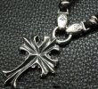 Photo5: Half grooved cross with Half 2bulldogs braid leather necklace (5)