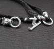 Photo2: C-ring With 2 Smooth Bolo Neck Clamps & Quarter Bulldog Braid Leather Necklace (2)