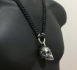 Photo14: Large Skull Pendant With Braid Leather Necklace (14)