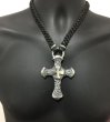 Photo10: Hammer Cross With Braid Leather Necklace (10)