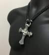 Photo9: Hammer Cross With Braid Leather Necklace (9)