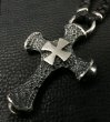 Photo4: Hammer Cross With Braid Leather Necklace (4)