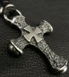 Photo3: Hammer Cross With Braid Leather Necklace (3)