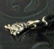 Photo11: Half Old Bulldog With Bone Braid Leather Necklace (11)