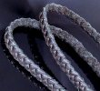 Photo6: C-ring With Quarter Braid Leather Necklace (Platinum Finish) (6)