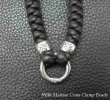 Photo7: C-ring With Braid Leather Necklace (7)