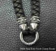 Photo5: C-ring With Braid Leather Necklace (5)