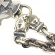 Photo11: Large Skull On 2Skulls Hammer Cross Double Face Dagger With 2Panthers Small Oval Chain Necklace (11)