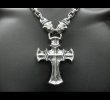 Photo12: Half Battle-Ax Cross With 2 Old Bulldogs & Half Small Oval Chain Necklace (12)