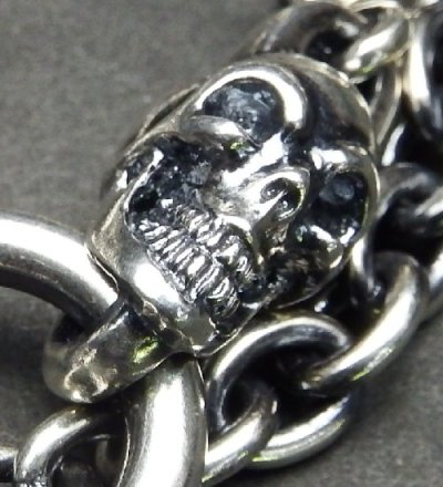 Photo2: 6Chain with quarter skull &quarter T-bar necklace