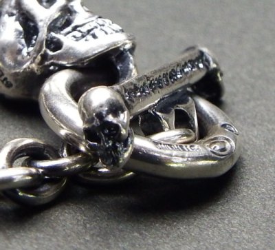 Photo3: 6Chain with quarter skull &quarter T-bar necklace