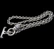 Photo1: 6Chain with quarter lion & quarter T-bar necklace (1)