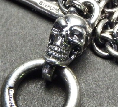 Photo2: 3.9Chain with 1/8 skull & 1/16 Classic T-bar Necklace