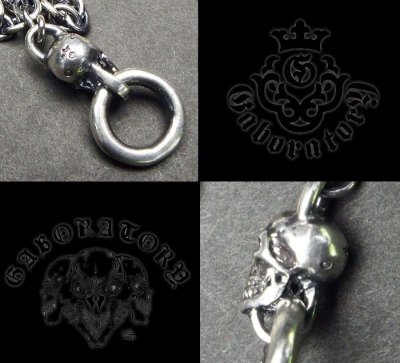 Photo3: 3.9Chain with 1/8 skull & 1/16 Classic T-bar Necklace