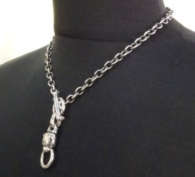 Photo1: Half panther with O-ring & 7chain necklace