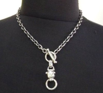 Photo2: Half panther with O-ring & 7chain necklace