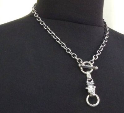 Photo3: Half old bulldog with O-ring & 7chain necklace