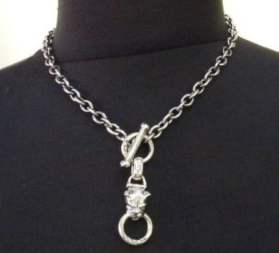 Photo2: Half bulldog with O-ring & 7chain necklace