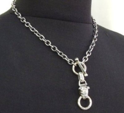 Photo3: Half bulldog with O-ring & 7chain necklace