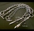 Photo6: 1/3 Skull On Dagger With Quarter Skulls & 7 Chain Links Necklace (6)