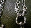 Photo15: 1/3 Skull On Dagger With Quarter Skulls & 7 Chain Links Necklace (15)