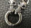 Photo4: Half C-ring With Half 2Skulls & 7Chain Necklace (4)