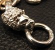 Photo9: Medium Platinum Finish Lion With Quarter 10k Gold H.W.O & Anchor Chain Links Necklace (9)