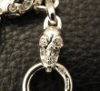 Photo10: Half Single Skull Dagger Square Bottom & H.W.O With Quarter Skull & Small Oval Links Necklace (Platinum Finish) (10)