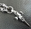 Photo2: Quarter Single Skull Dagger Square Bottom With 2 Quarter Skulls Necklace (2)