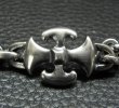 Photo4: Large Skull On 2Skulls Hammer Double Face Dagger With 2Lions & Battle-Ax Small Oval Chain Links Necklace (4)