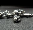 Photo16: Large Skull On 2Skulls Hammer Double Face Dagger With 2Lions & Battle-Ax Small Oval Chain Links Necklace (16)