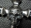 Photo15: Large Skull On 2Skulls Hammer Double Face Dagger With 2Lions & Battle-Ax Small Oval Chain Links Necklace (15)