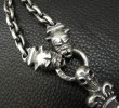 Photo17: 3 Skulls On 4 Heart Crown Long Cross Double Face Dagger With 2 Long Neck Bulldogs & Small Oval Links Necklace (17)