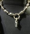 Photo11: Single Skull With All Skull Links Necklace (11)