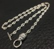 Photo3: 1/8 Lion 4.5mm Marine Chain Necklace(Platinum Finish) (3)