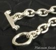 Photo5: Small Oval Chain Links & T-bar Necklace (5)