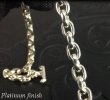 Photo3: Small Oval Chain Links & T-bar Necklace (3)