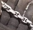 Photo5: All Quarter Chiseled Anchor Links Necklace (5)