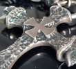 Photo7: Quarter Hammer Cross With Half 2Skull & Half Double Face Dagger With Quarter Skull & Small Oval Links Skull On Cross Oval Necklace (7)